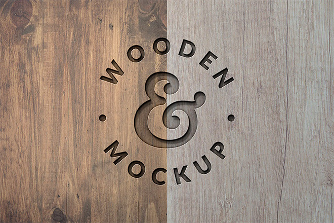 Wood Press Logo Mockup