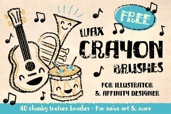 FREE Wax Crayon Brushes