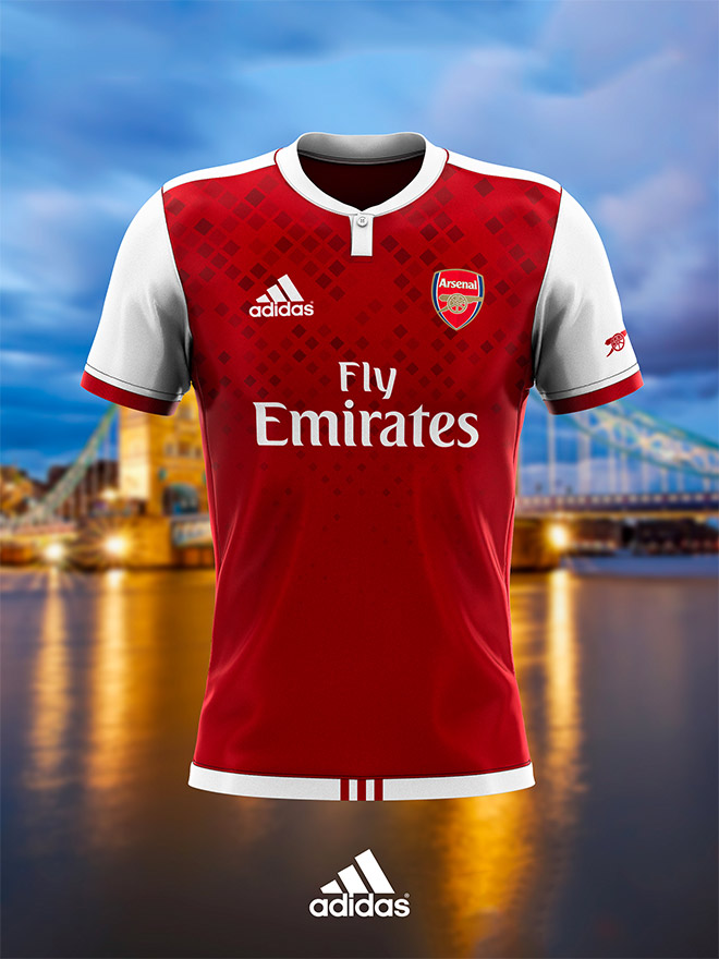 Arsenal x Adidas Home Kit Concept by Mher Rushanyan
