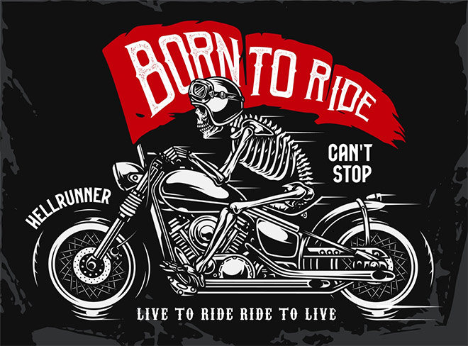 Motorcycle Illustration by DGIM Studio