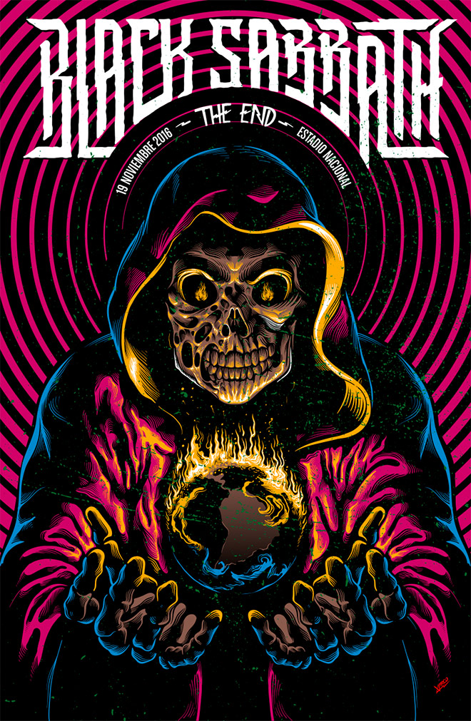 Black Sabbath The End Tour Poster by Marco Villar