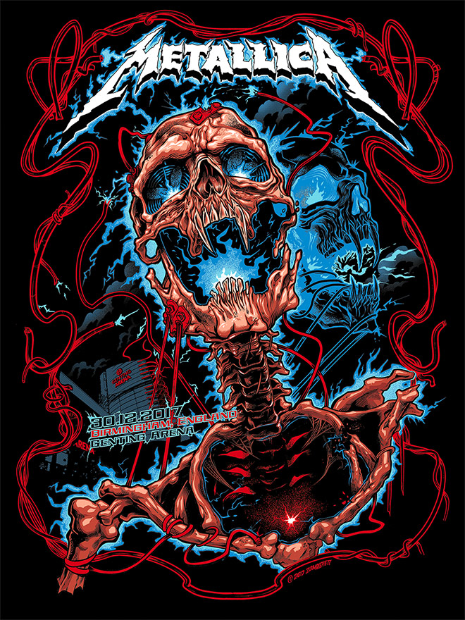 Metallica Gig Poster by Zombie Yeti