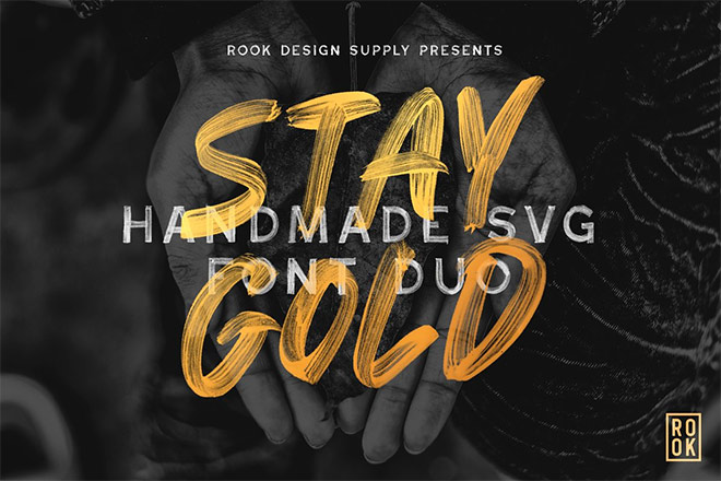 Stay Gold SVG Font Duo by Greg Nicholls