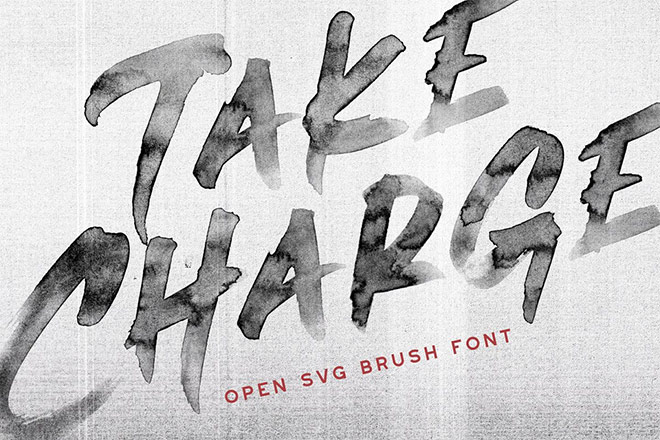 Take Charge - OpenType SVG Font by Greg Nicholls