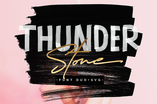 Thunder Stone Font Duo by Get Studio