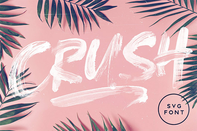 Crush SVG Font Set Sail Studios