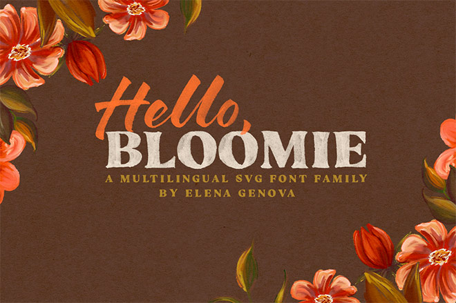 Hello Bloomie – SVG Font Family by My Creative Land