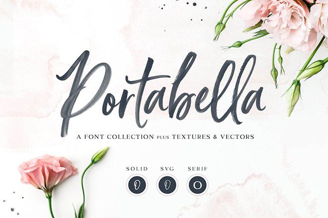 Portabella font collection by Callie Hegstrom