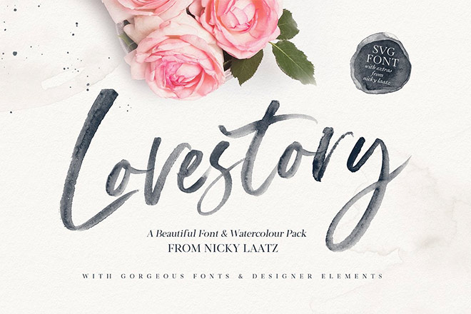 The Lovestory Font Collection by Nicky Laatz