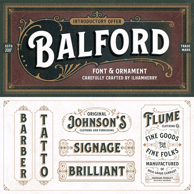 Balford Font Family & Ornaments