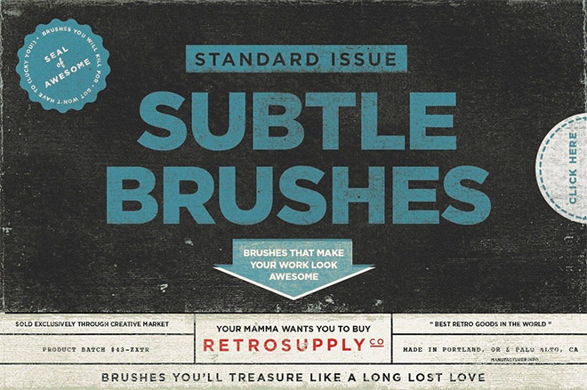 STANDARD ISSUE SUBTLE BRUSH KIT FOR ADOBE PHOTOSHO