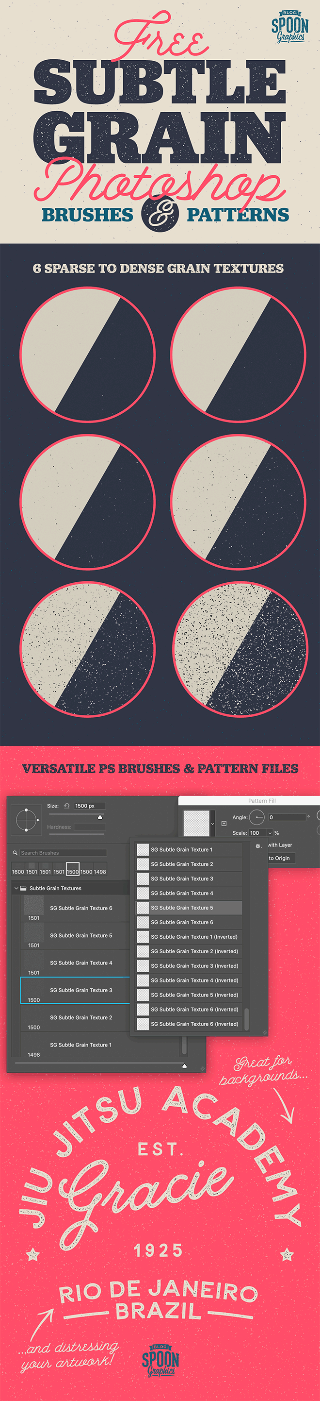 Subtle Grain Photoshop Brushes and Patterns