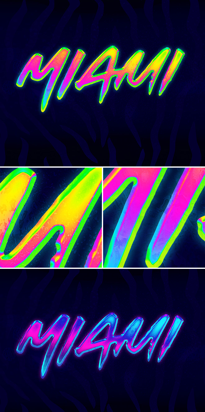 How to Create a Vivid Neon Chrome Text Effect in Photoshop