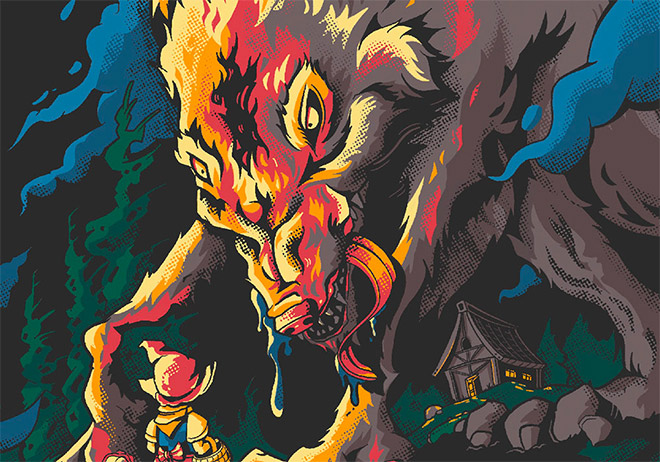 50 Ferocious Designs and Illustrations Featuring Wolves