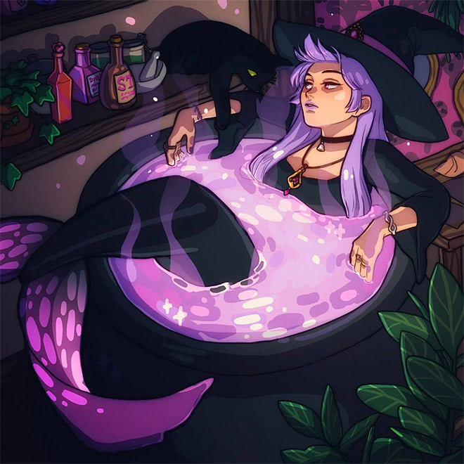 Witch Art by Ivy Dolamore