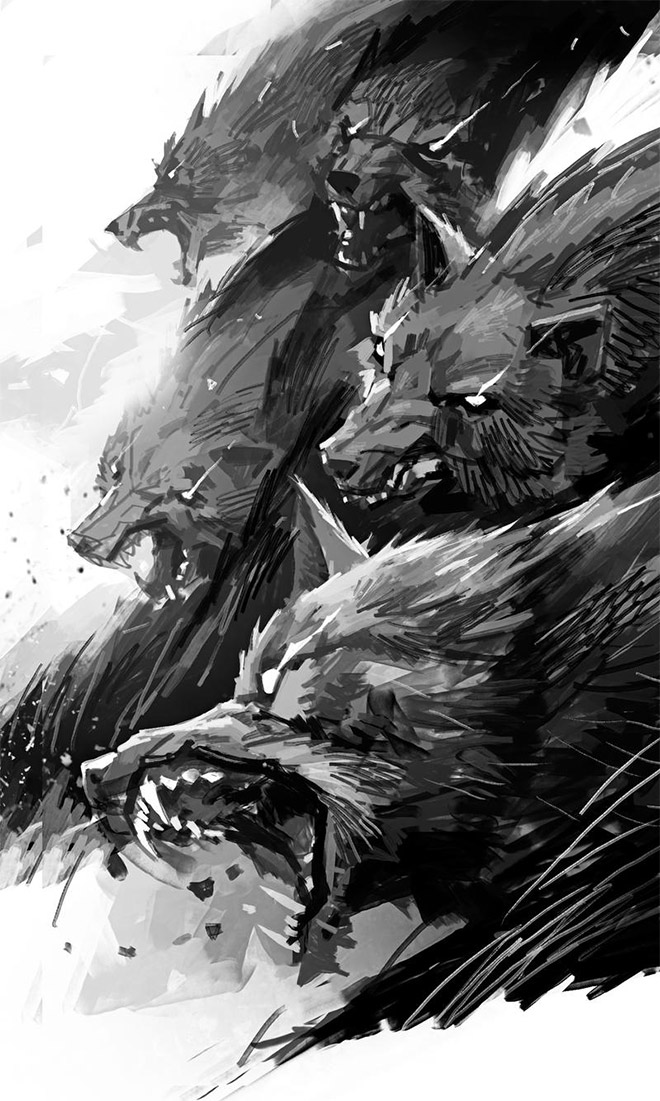 Wolves by Michalivan