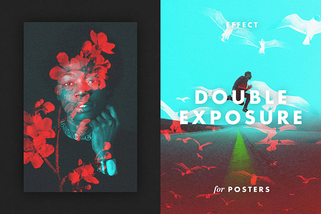 Double Exposure Effect for Posters