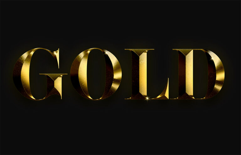 Photoshop Gold Text Effect Tutorial