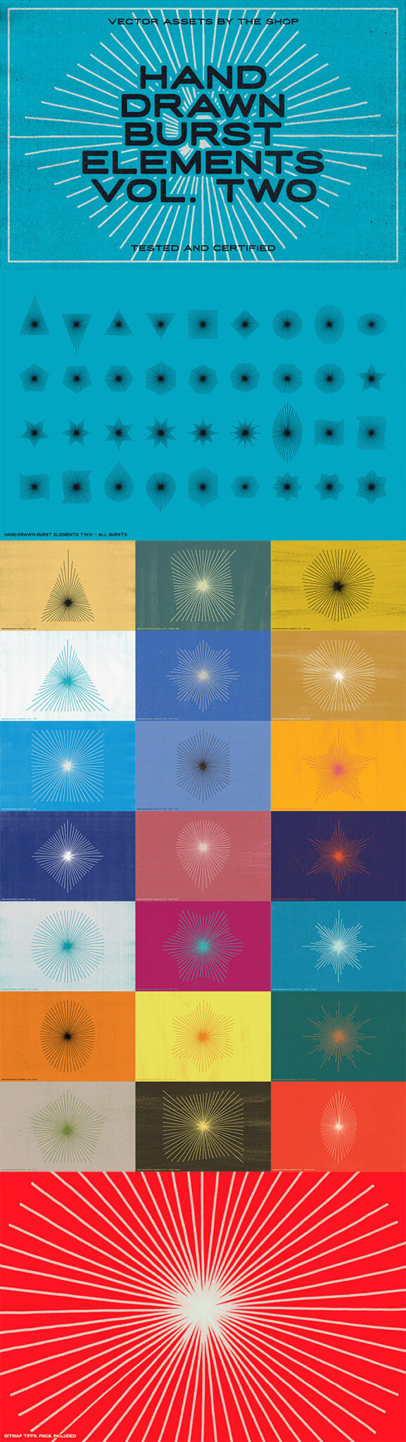36 HandDrawn Burst Elements (Vol. Two)(02)