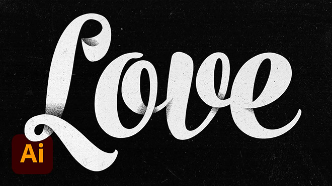 Grainy Shading Illustrator Text Effect Tutorial