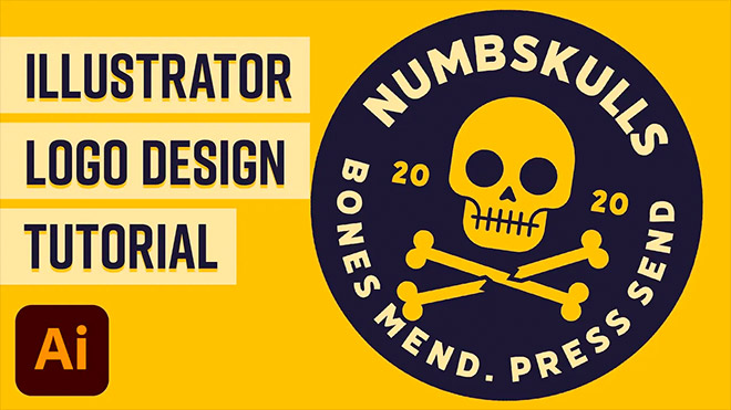 Illustrator Skull Logo Design Tutorial