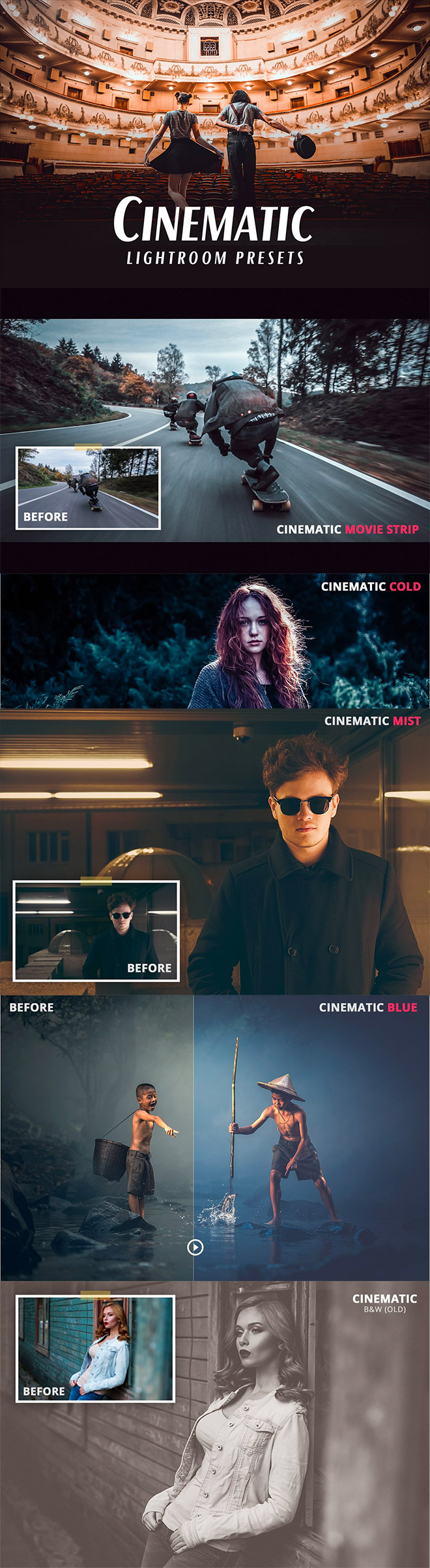 Cinematic Photo Effect Lightroom Presets and Photoshop Actions