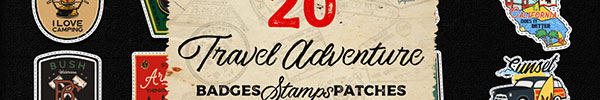 20 Camping, Travel & Adventure Badge Logo Templates
