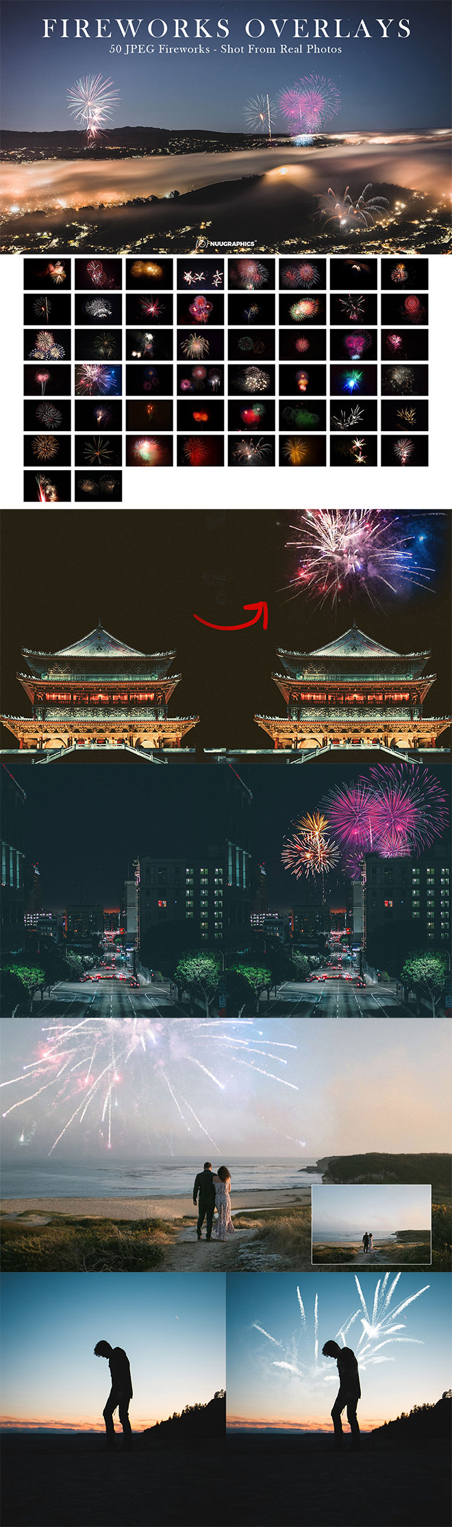 50 Fireworks Overlays for Photoshop