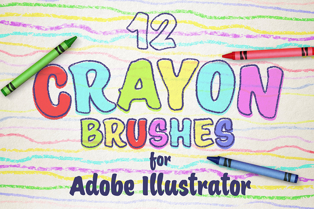 Wax Crayon Illustrator Brushes