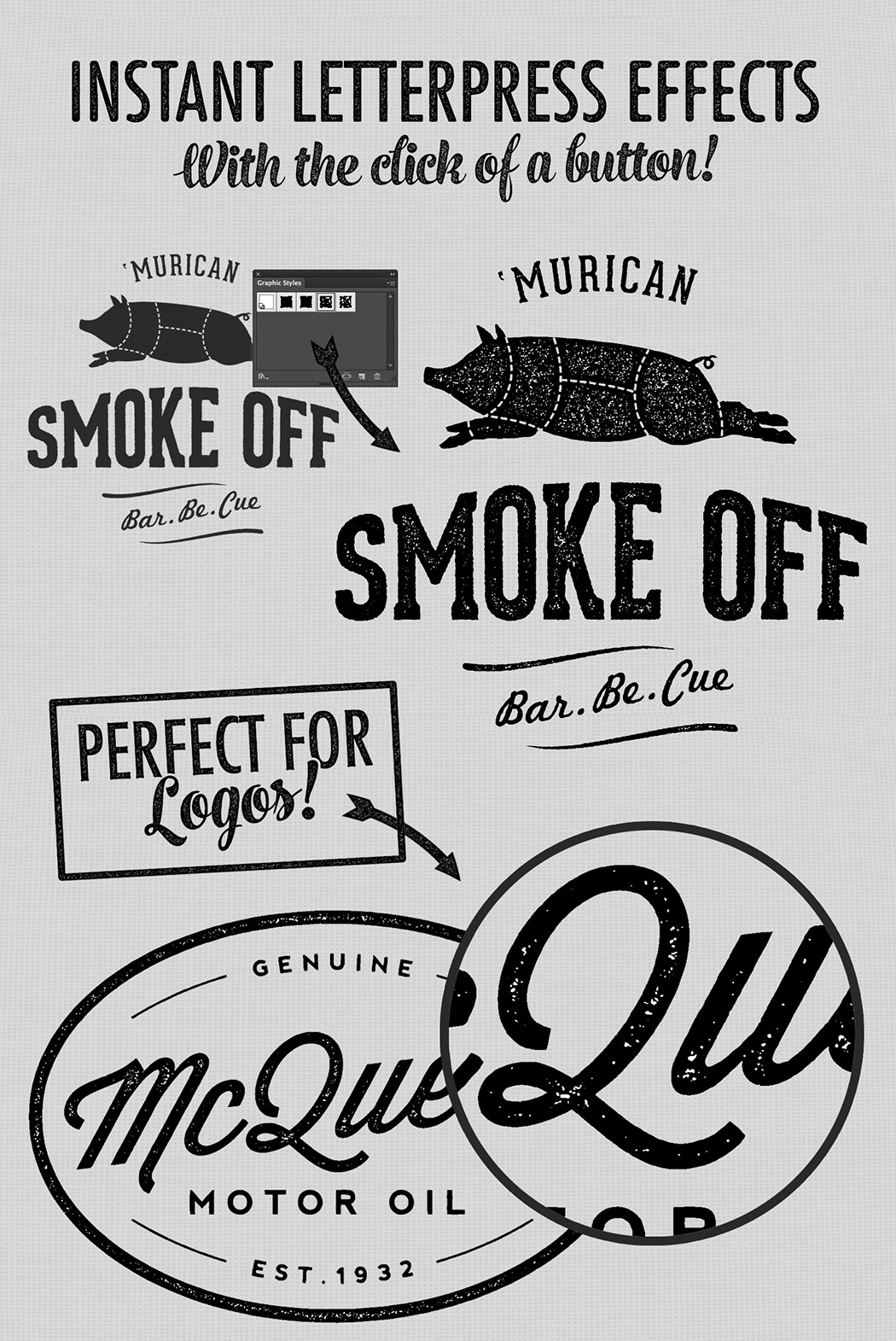 Ink Stamp Styles For Illustrator, Add-ons