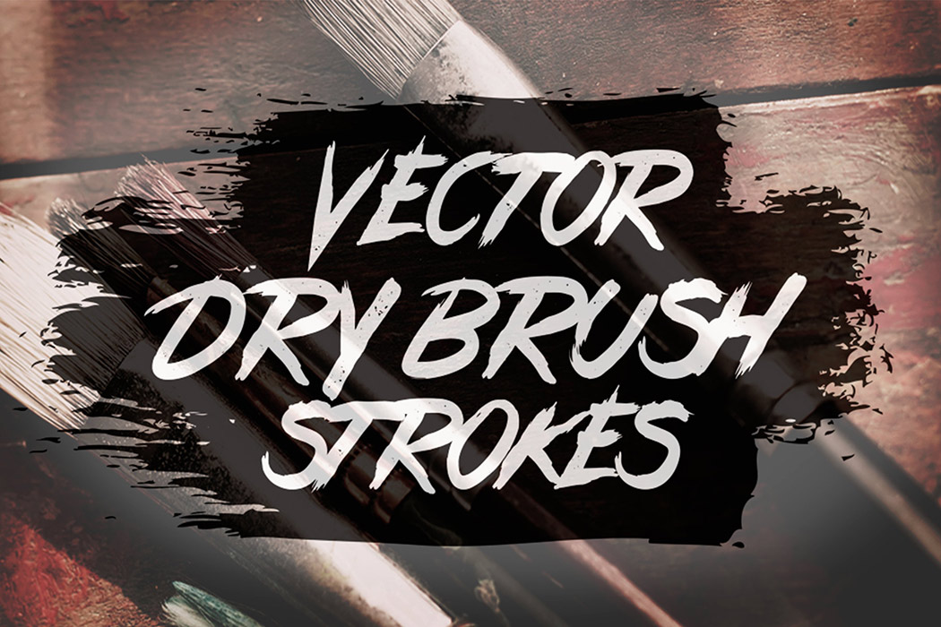 Dry Brush Stroke Illustrator Brushes