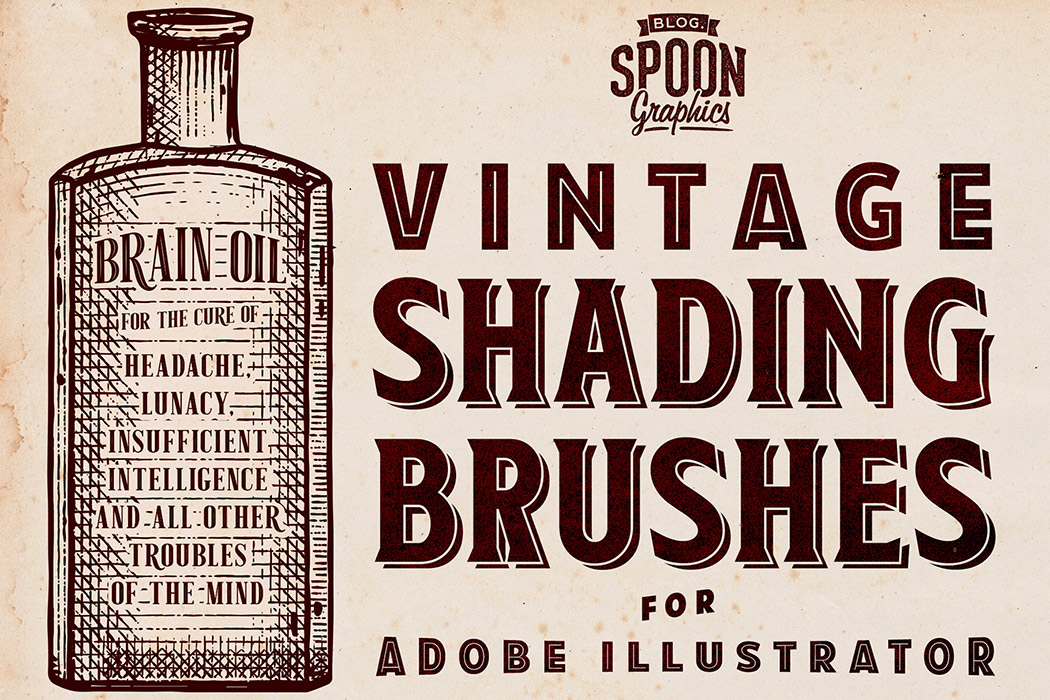 Vintage Shading Brushes for Adobe Illustrator