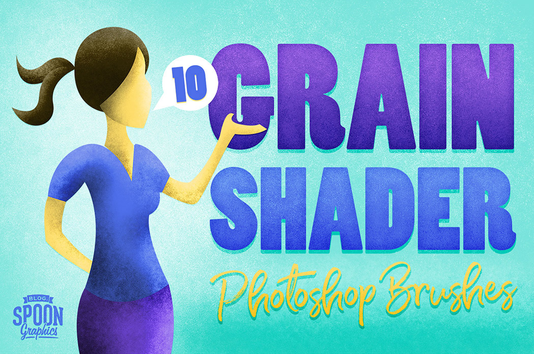 10 Grain Shader Brushes for Adobe Photoshop
