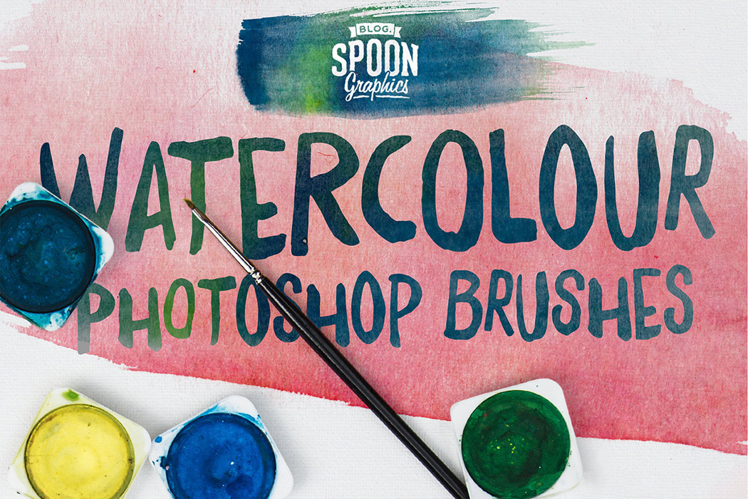 14 Watercolour Brushes for Adobe Photoshop