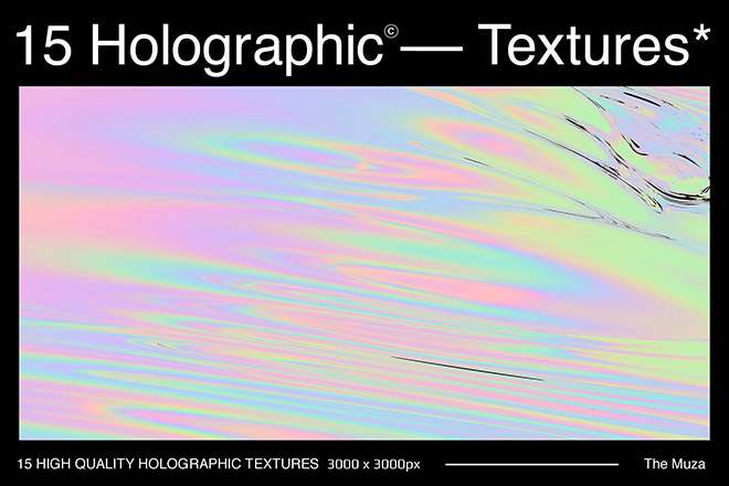 15 High Quality Holographic Textures