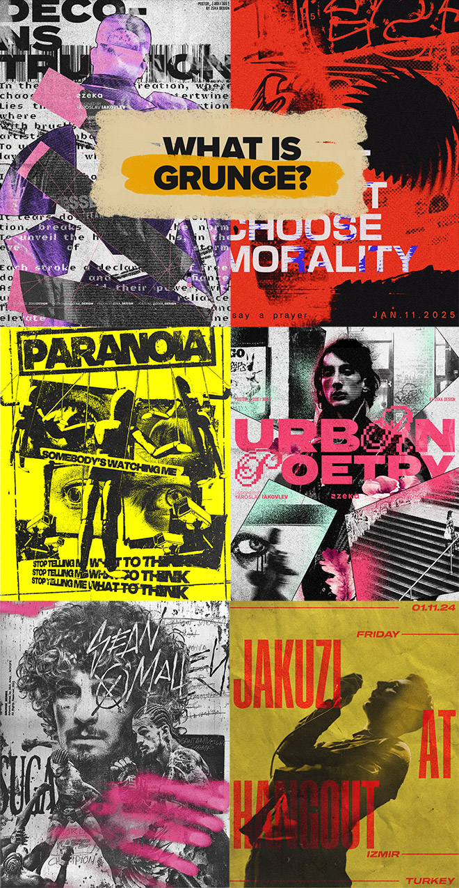 Grunge Effects in Design: Raw, Gritty, and Always in Style!